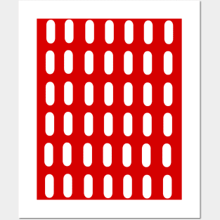 Rounded rectangle red dot pattern Posters and Art